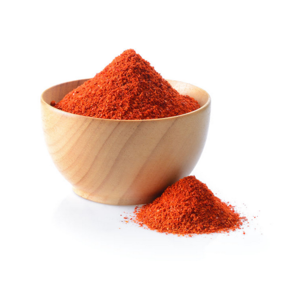 Piment dans un contenant en bois